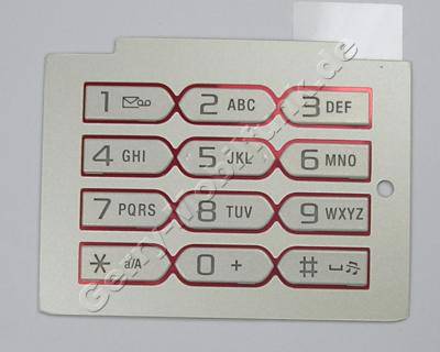 Telefon Tastenmatte weiss SonyEricsson W595i normale gro�e Tastatur mit den Zahlen white