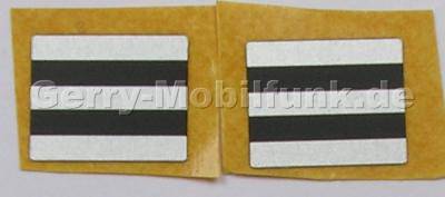 2 St�ck Schraubenabdeckung schwarz silber SonyEricsson C902i original seitliche Abdeckungen der Schrauben, gestreift black silver