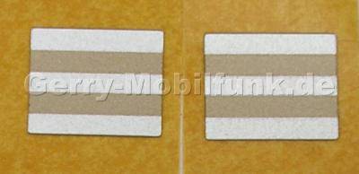 2 Stück Schraubenabdeckung bronze silber SonyEricsson C902i original seitliche Abdeckungen der Schrauben, gestreift