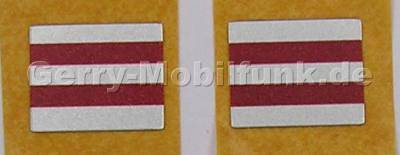 2 St�ck Schraubenabdeckung rot silber SonyEricsson C902i original seitliche Abdeckungen der Schrauben, gestreift red silver