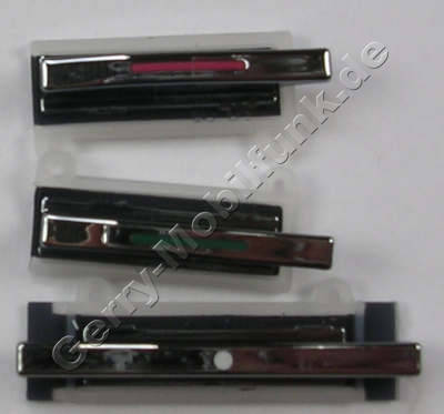 Tastenmatten Set silber SonyEricsson Satio Tastaturset vorne, Men�tasten  plus  rote Taste + gr�ne Taste