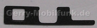 Blende vom Konnektor original Nokia 6120 classic schwarzer Aufkleber am Systemanschluß